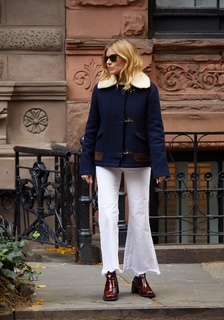 fw 22-23 - Sienna Miller in Fay modello "mini tre ganci"